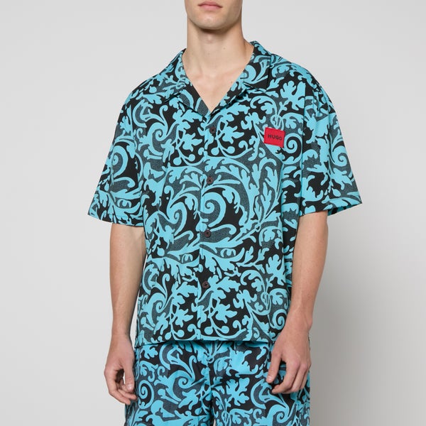 HUGO Bodywear Dayala Printed Crepe Beach Shirt