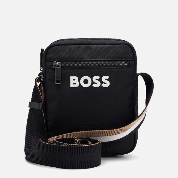 BOSS Black Catch Zip Canvas Crossbody Bag