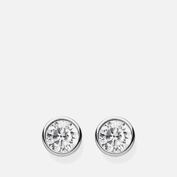 Thomas Sabo Bezel Round Sterling Silver Stud Earrings