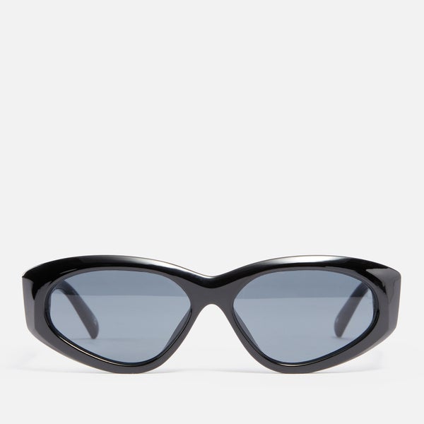Le Specs Under Wraps Acetate Oval-Frame Sunglasses