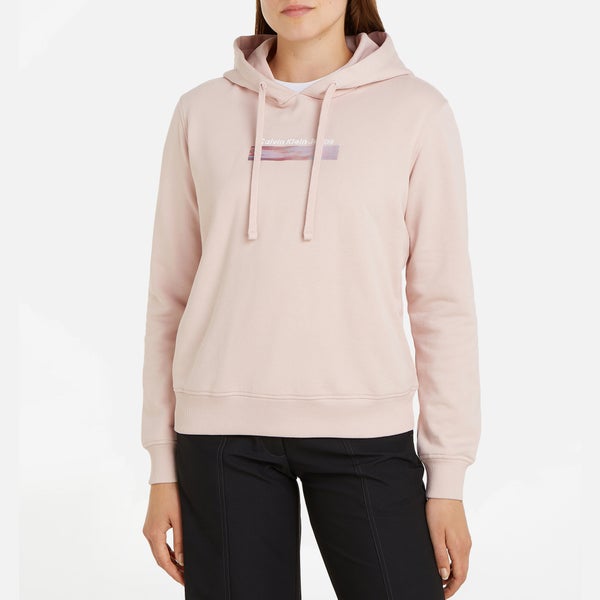 Calvin Klein Jeans Diffused Box-Print Cotton-Jersey Hoodie