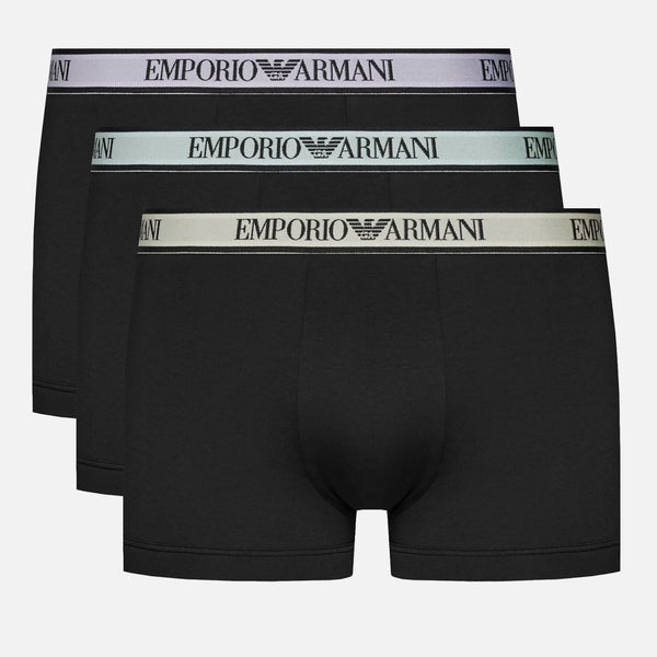 Emporio Armani Bodywear 3 Pack Cotton-Blend Boxer Trunks