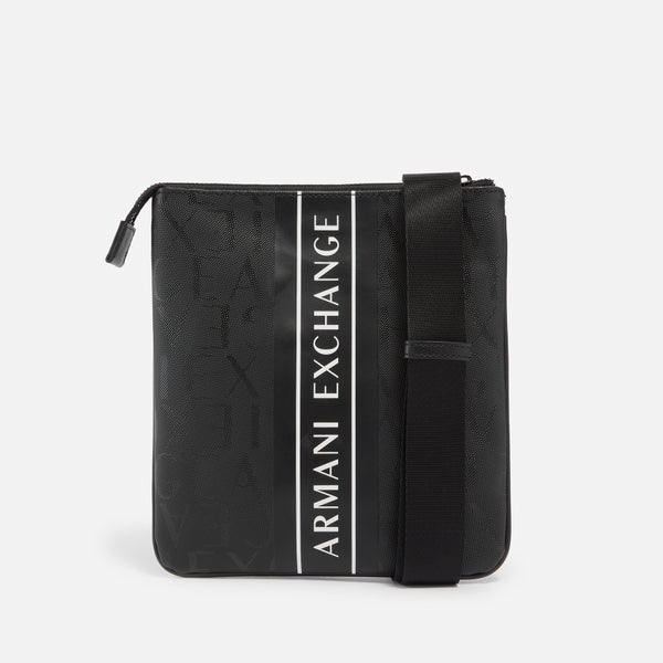 Armani Exchange Canvas Tape Logo Crossbody Bag