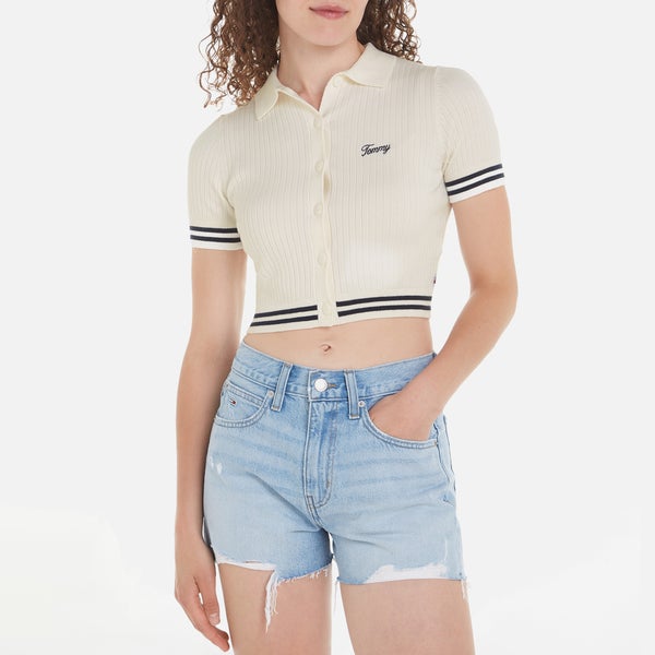 Tommy Jeans Ribbed Knit Crop Top
