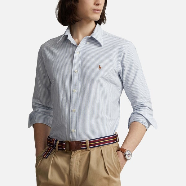 Polo Ralph Lauren Custom-Fit Oxfordhemd - Blue/White Stripe