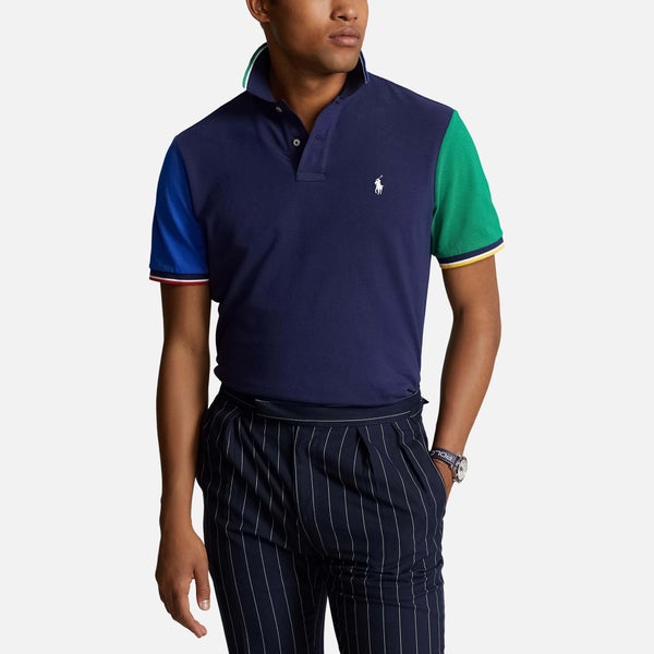 Polo Ralph Lauren Colour Block Cotton-Piqué Polo Shirt