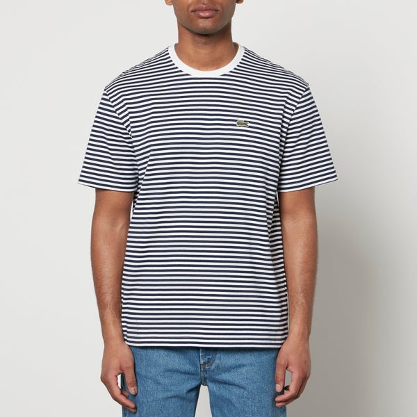 Lacoste Stripe Cotton-Jacquard T-Shirt