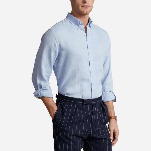 Polo Ralph Lauren Custom-Fit-Hemd aus Leinen - Blue Hyacinth