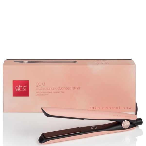 ghd Gold Styler - 1" Flat Iron Hair Straightener - Pink Peach