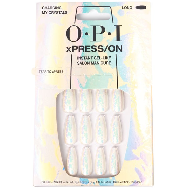 OPI xPRESS/ON - Charging My Crystals Press On Nails Gel-Like Salon Manicure