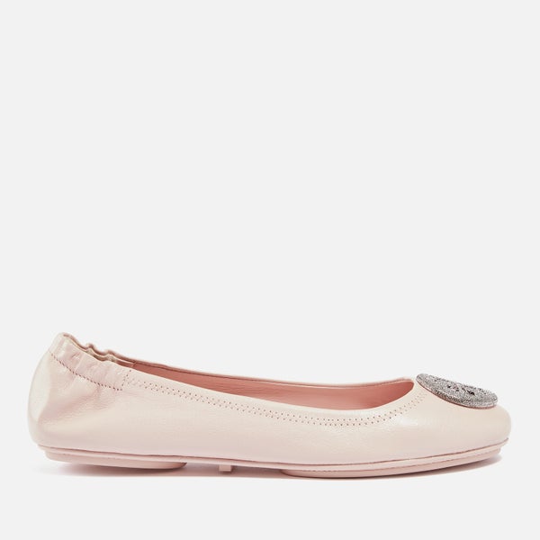 Tory Burch Women's Minnie Travel Leather Ballet Flats