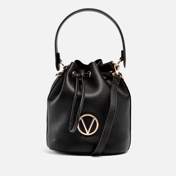 Valentino Katong Pebbled Faux Leather Bucket Bag