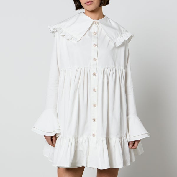 Sister Jane Curious Collar Cotton-Poplin Mini Dress