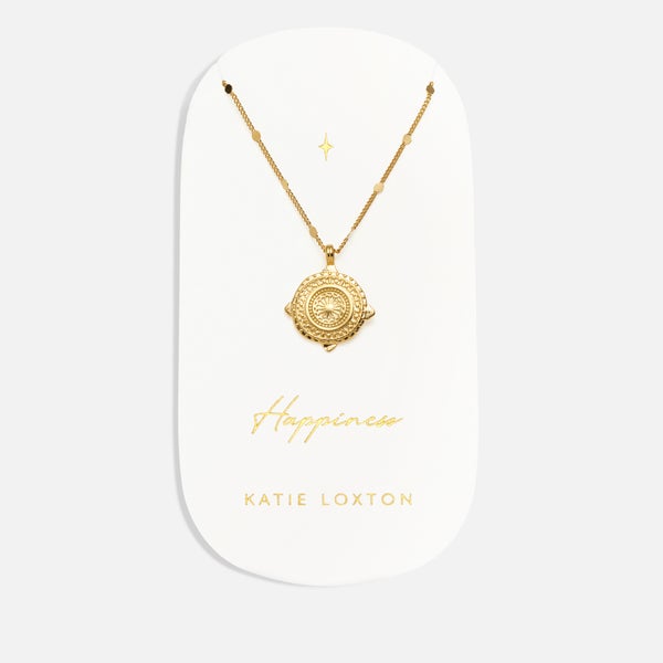Katie Loxton Women's Happiness Coin Necklace - Gold
