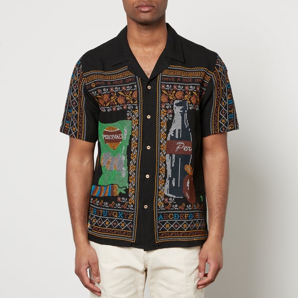 Percival Meal Deal Embroidered Linen Shirt