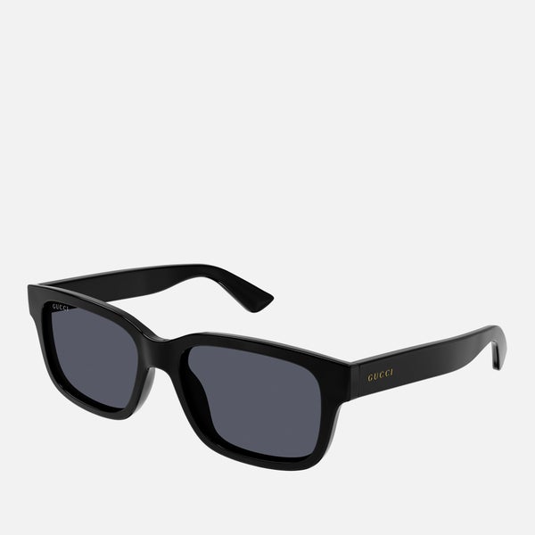 Gucci Minimal Logo Acetate Rectangular Sunglasses