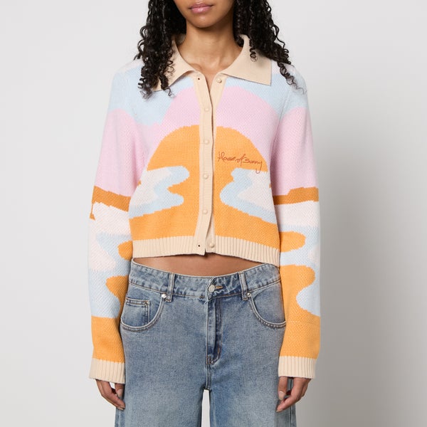 House of Sunny The Rise Tripper Jacquard-Knit Cardigan