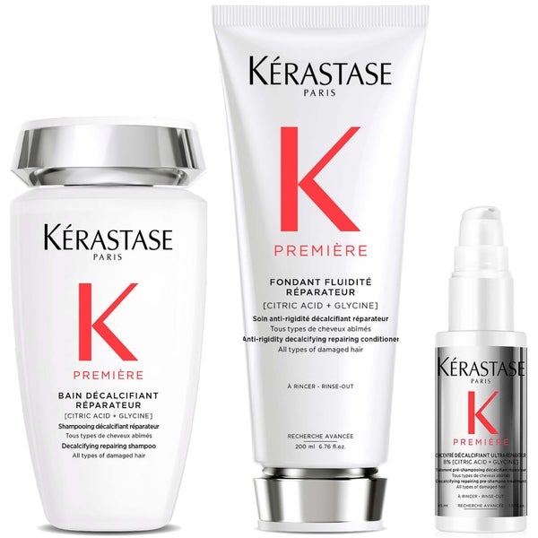 Kérastase Première Decalcifying Shampoo and Conditioner Duo with Travel Size Pre-Shampoo for Damaged Hair