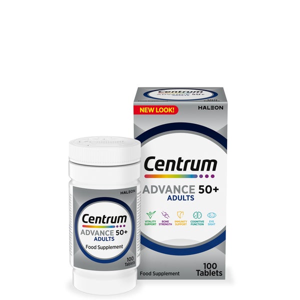 Centrum Advance 50+ Multivitamins and Minerals Tablets - 100 Tablets