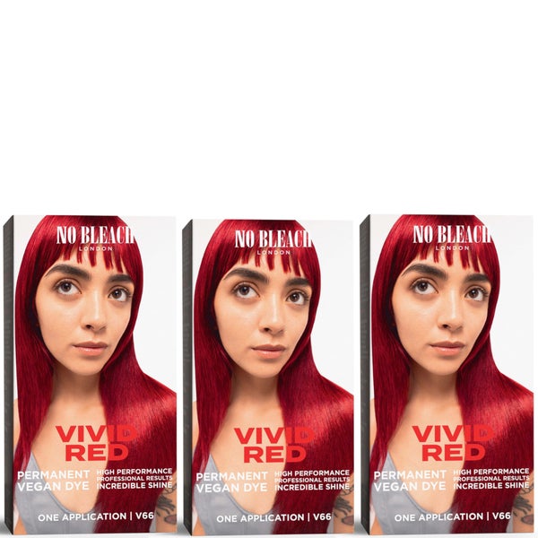 BLEACH LONDON Vivid Red Permanent Kit Trio