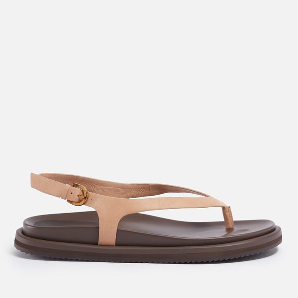 Alias Mae Women's Daisy Leather Toe Post Sandals - Natural