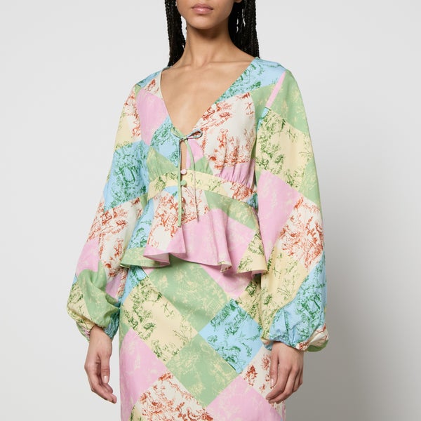 Kitri Irene Toile De Jouy Lyocell-Blend Top
