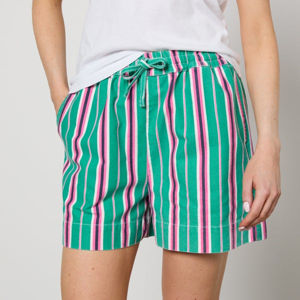 Damson Madder Rafe Striped Organic Cotton-Twill Shorts