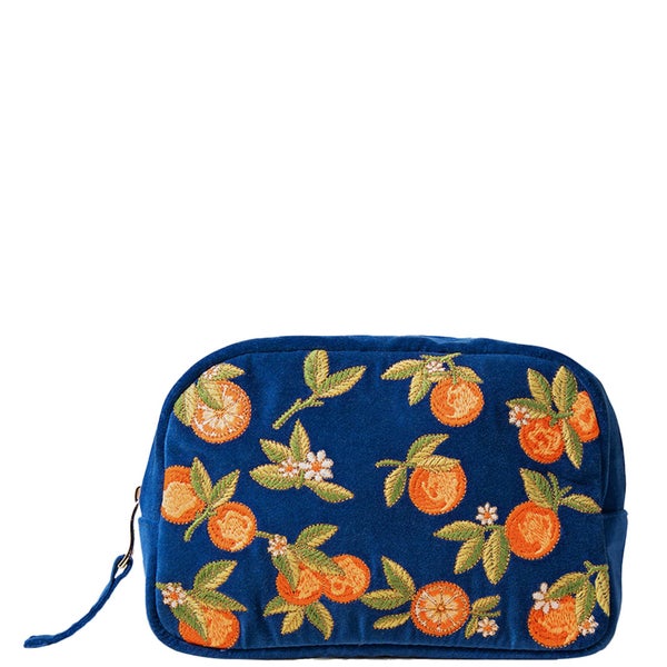 エリザベススカーレット オレンジ ブロッサム コバルト ベルベット コスメティクスバッグ