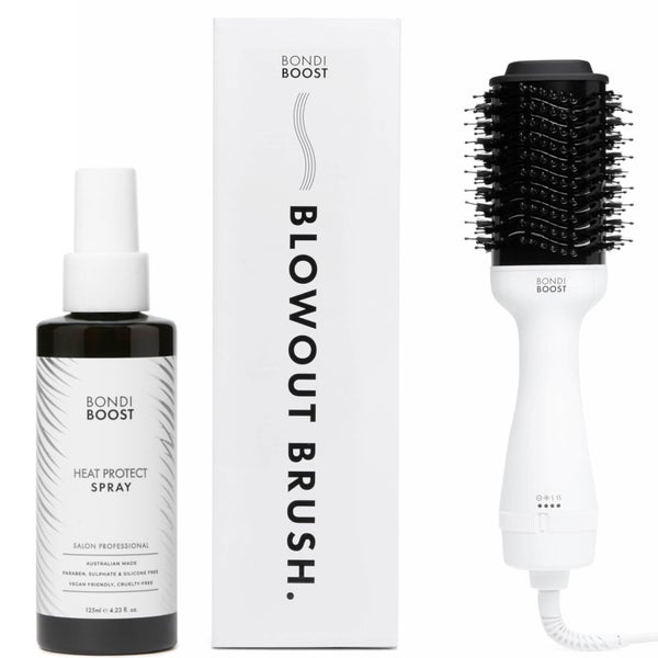 BondiBoost Blow out 75mm Brush and Heat Protect Spray 125ml Bundle (Worth $132.00)