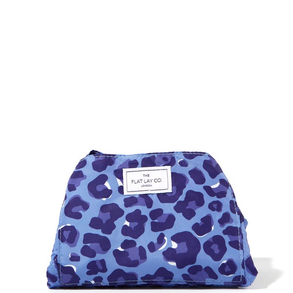The Flat Lay Co. Open Flat Box Bag - Blue Leopard