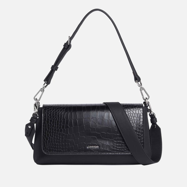 Calvin Klein CK Must Croc-Effect Faux Leather Shoulder Bag