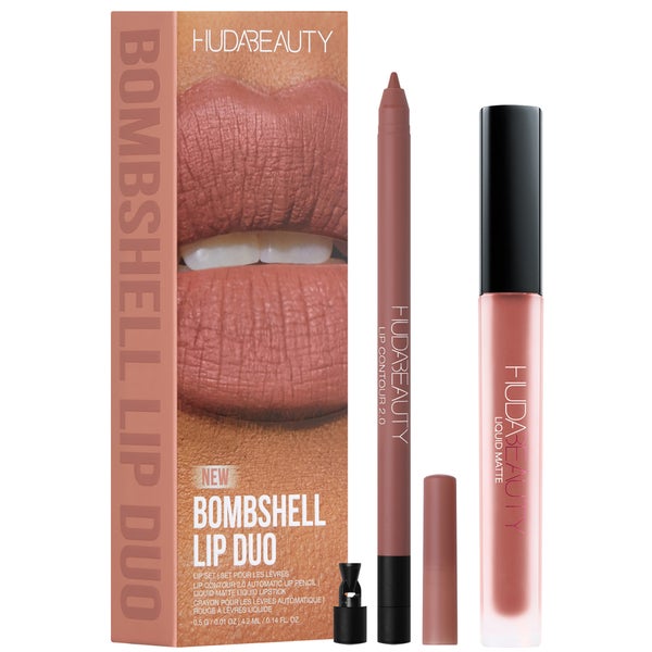 Huda Beauty Bomshell Lip Duo Set (Worth £41.00)