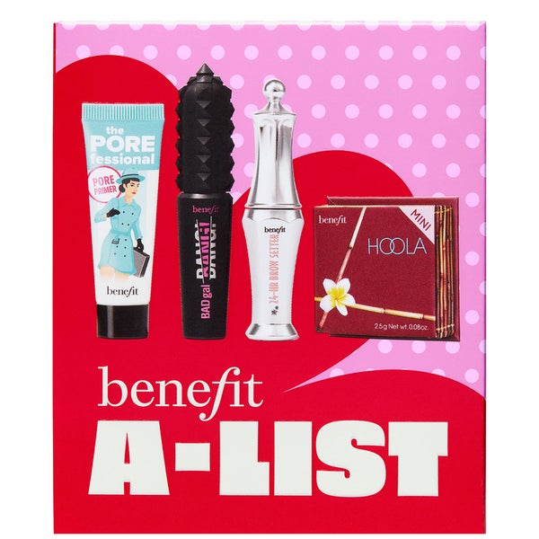 benefit A-List Full Glam Kit: Badgal Bang Mascara, Hoola Bronzer, Porefessional Primer and 24hr Brow Setter Gift Set