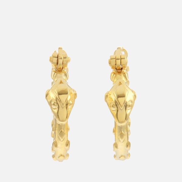 anna + nina Serpent Gold-Plated Hoop Earrings