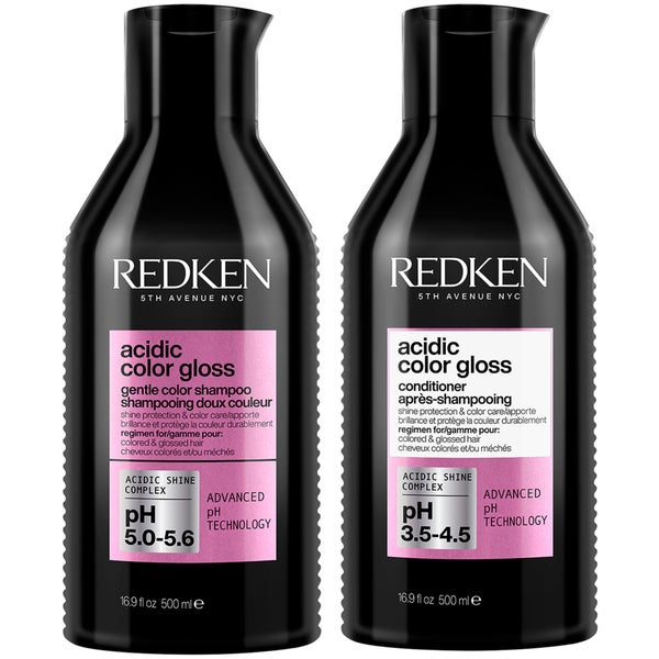 Redken Acidic Color Gloss Sulphate-Free Shampoo and Conditioner 500ml, Colour Protection Routine for Glass-Like Shine Bundle