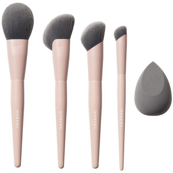 Morphe Shaping Essentials Bamboo and Charcoal Infused Face Brush Set