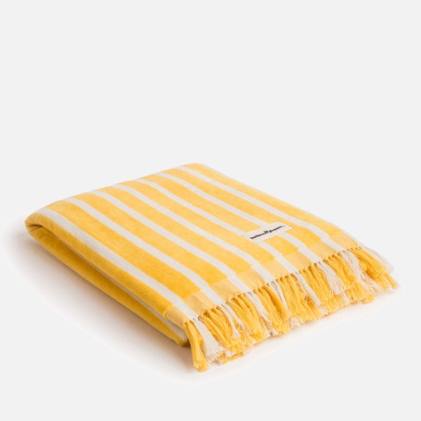 Business & Pleasure Beach Towel - Yellow Stripe