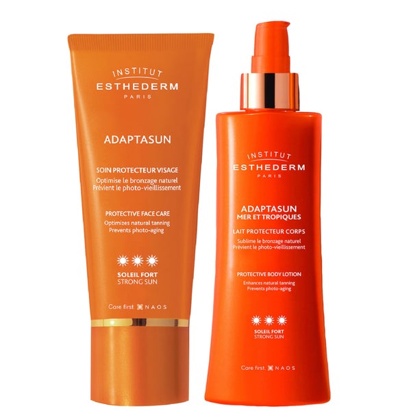 Institut Esthederm Adaptasun UVA/UVB Protective Face and Body Duo - Strong Sun