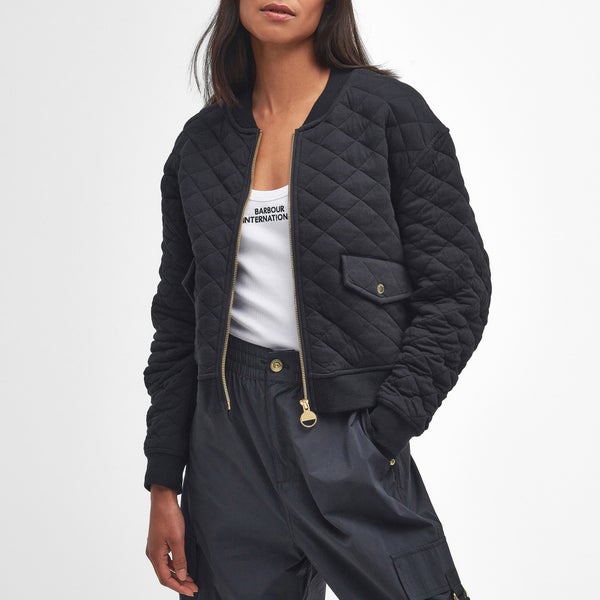 Barbour International Women's Alicia Quilted Bomber Jacket - Black
