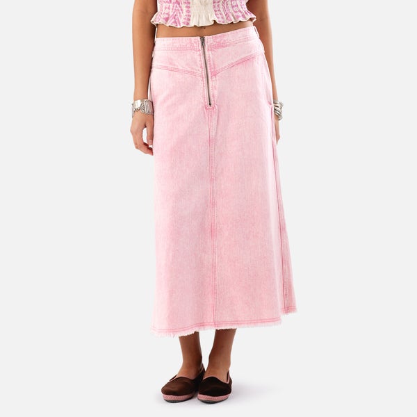 Lollys Laundry Normandie Denim Midi Skirt