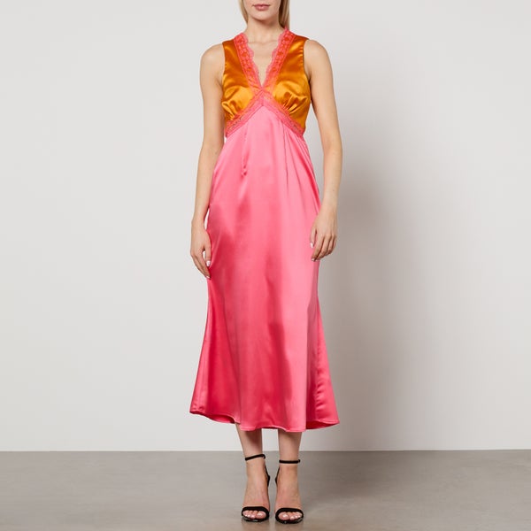 Never Fully Dressed Women's Sleeveless May Dress - Pink/Orange