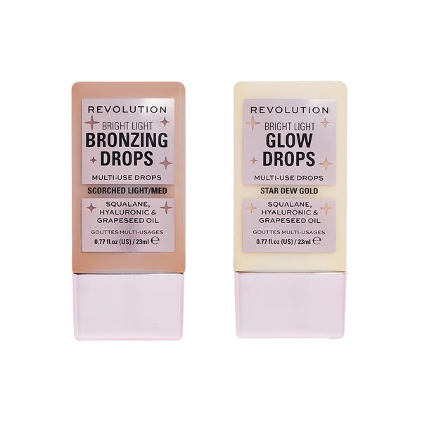 Makeup Revolution Bronze and Glow Drop Duo (Various Shades)