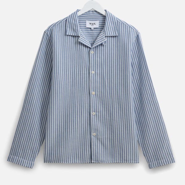 Wax London Corey Twisted Striped Cotton-Jacquard Shirt