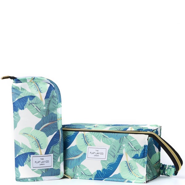 The Flat Lay Co. X LookFantastic Makeup Bag Duo in Tropical Leaves