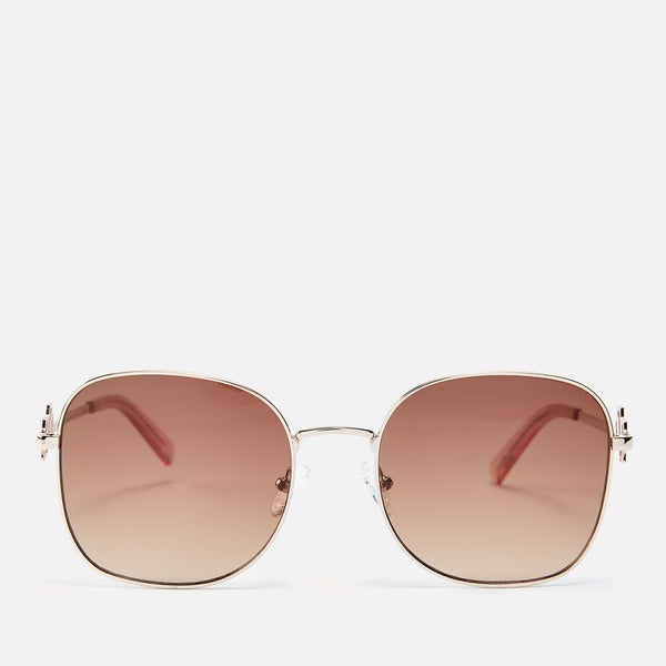 Le Specs Metamorphosis Silver-Tone Metal-Frame Sunglasses