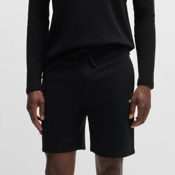 BOSS Bodywear Men's Waffle Lounge Shorts - Black