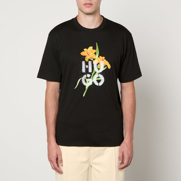 HUGO Dilablumi Floral Cotton-Jersey T-Shirt