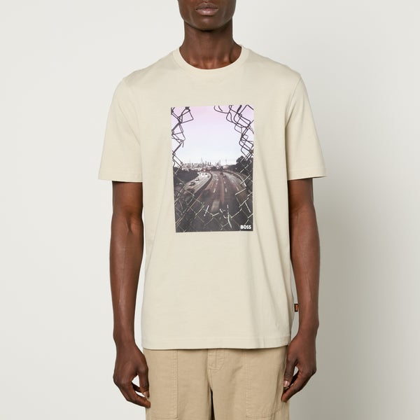 BOSS Orange Te_Urban Cotton-Jersey T-Shirt