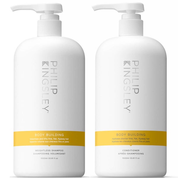 Philip Kingsley Body Building Shampoo 1000ml and Body Building Conditioner 1000ml