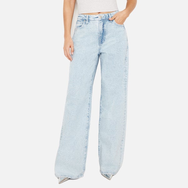 Good American Good Ease Sequinned Denim Jeans